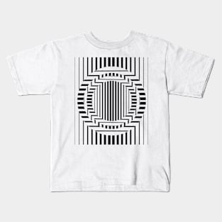 Geometric black and white modern Kids T-Shirt